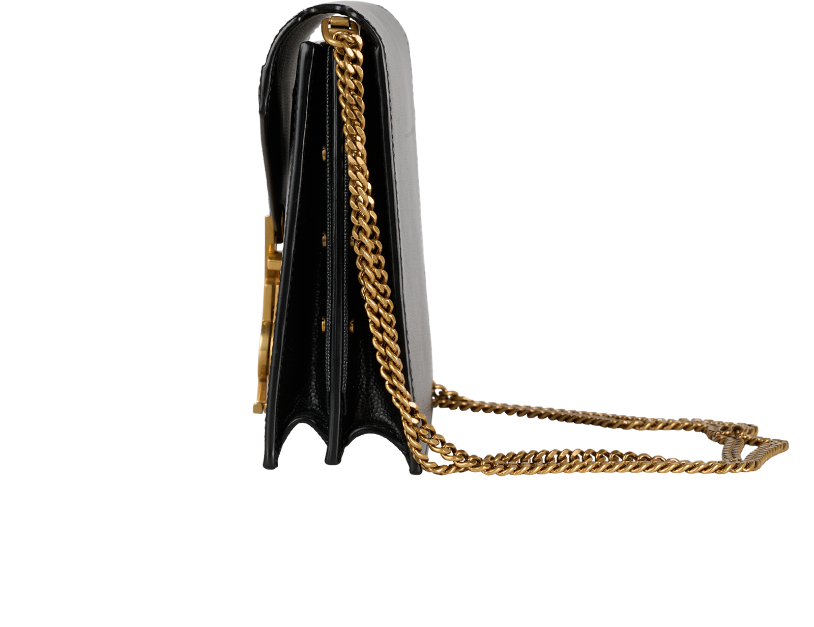 Medium Cassandra Chain Bag, &pound;1,200, Handbags, Black, Leather, Bottom view